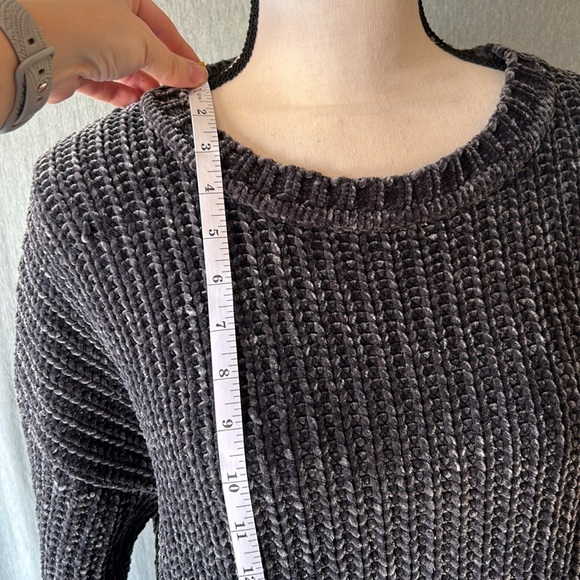Zara Knit Oversized Crop Chenille Sweater - Picture 6 of 9